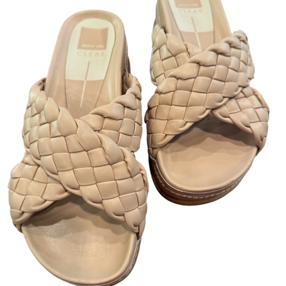 Womens dolce vita Platform Sandal.  Size 9.5, Color:  Tan/Cream - Picture 3 of 6